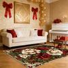European Style Luxury Rose Living Room Carpet Romanticism Decoration Home Sofa Area Rug Bedroom Washable Soft Floor Mat Antiskid