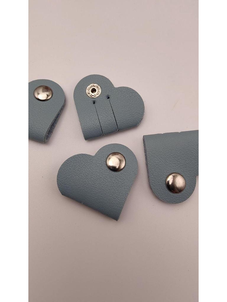 Leather Heart-shaped Cable and Earphone Organizer