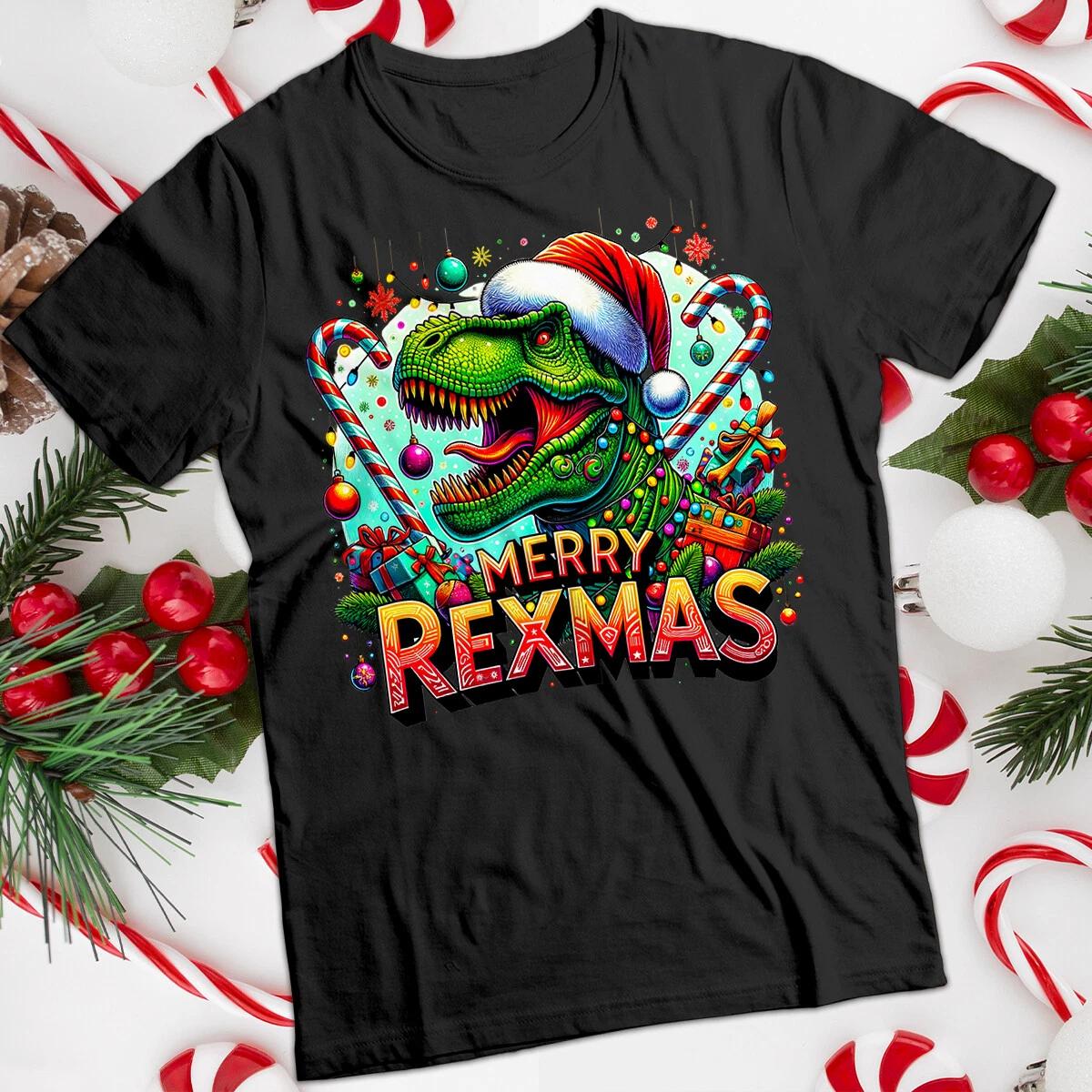 

Funny Ugly Dinosaur Christmas T-Shirt Tee #MC 160