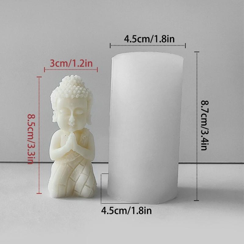 Soška Buddhy Svíčka Silikonová forma 3D postava Aromaterapie Sádrové formy Ručně vyráběné Mýdlo Pryskyřice Formička DIY Dort Čokoláda