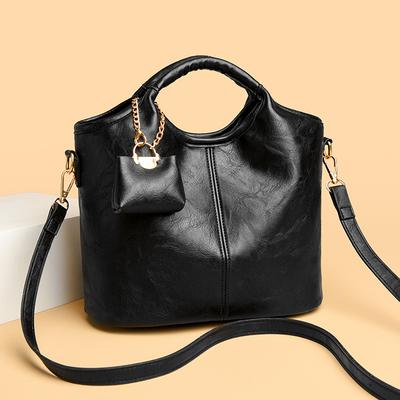 A Fashionable and Retro Hand-held Bucket Bag for Women A High-end and Versatile Single-shoulder Crossbody Bag