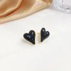 Enamel Oil Heart Stud Earrings for Women Girls New Fashion Party Golden Color Love Earrings Cute Romantic Jewelry Fine Gift