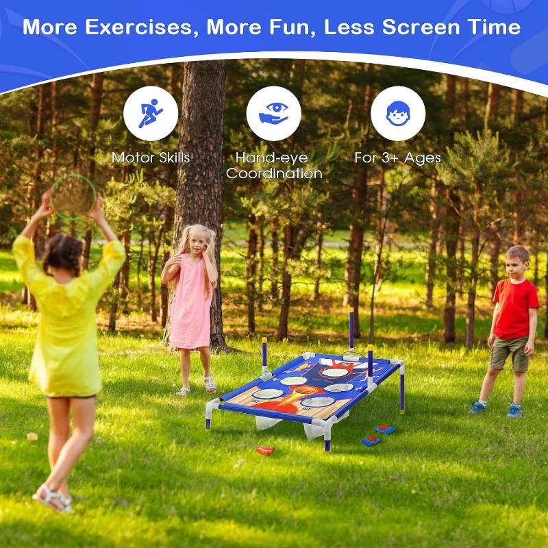 Carnival Outdoor Games Combo Set for Kids Bean Bags Ring Toss Game Outdoor Toss Game Family Party Party for Kids Birthday Gift