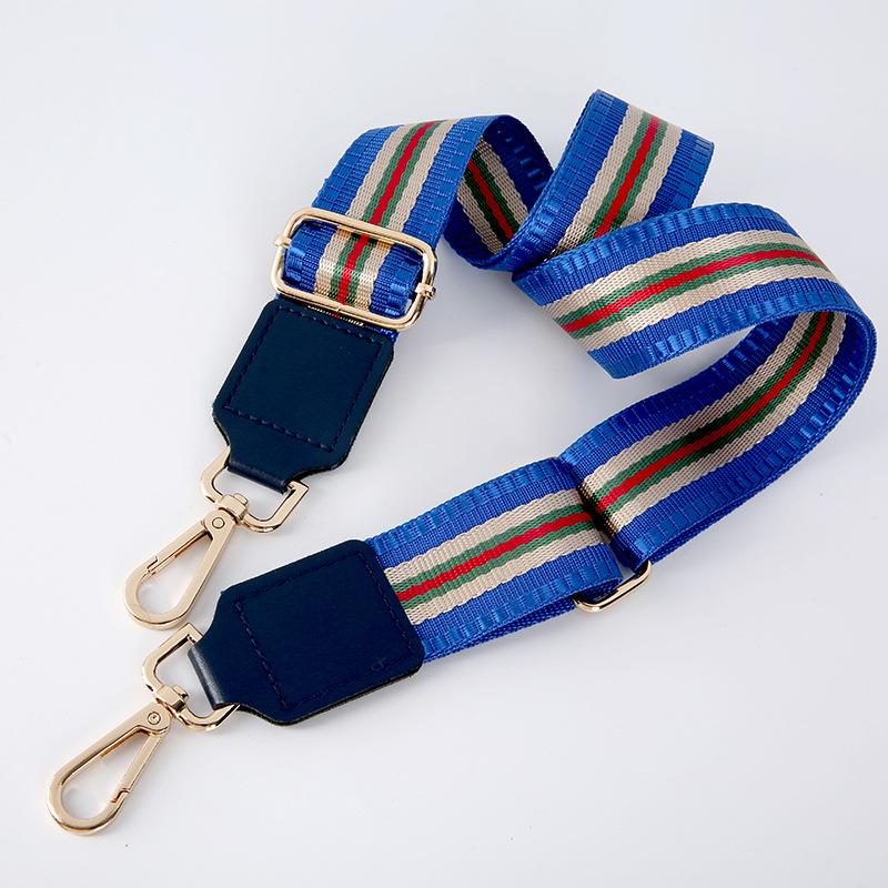 Fashion New Multi-color Women's Bag Replacement Accessories Contrasting Stripes Versatile Bag Shoulder Strap Backpack Strap