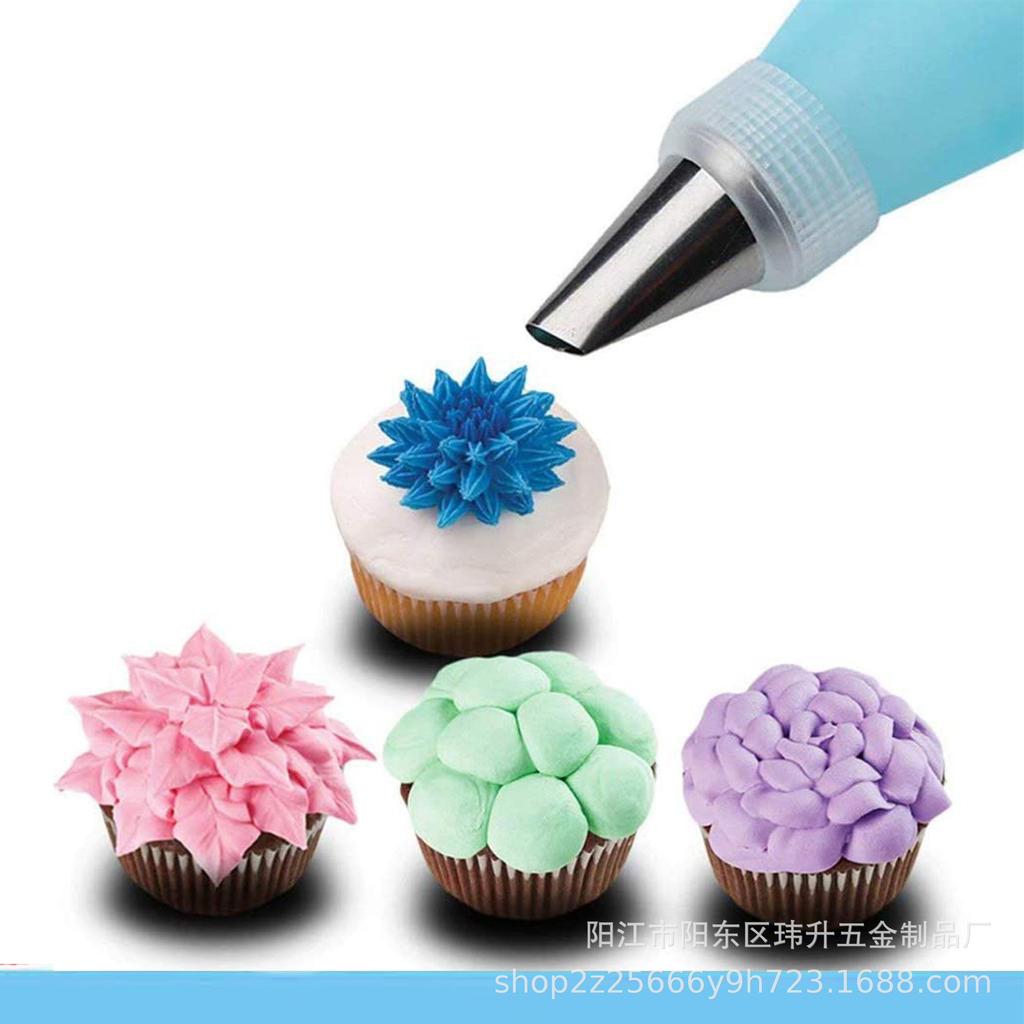 Stainless Steel Cake Decorating Nozzle Set with EVA Bag