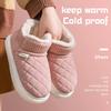 Winter Thick Soled Anti Slip Warm Cotton Shoes with Fleece Bag and Cotton Slippers for External Wear