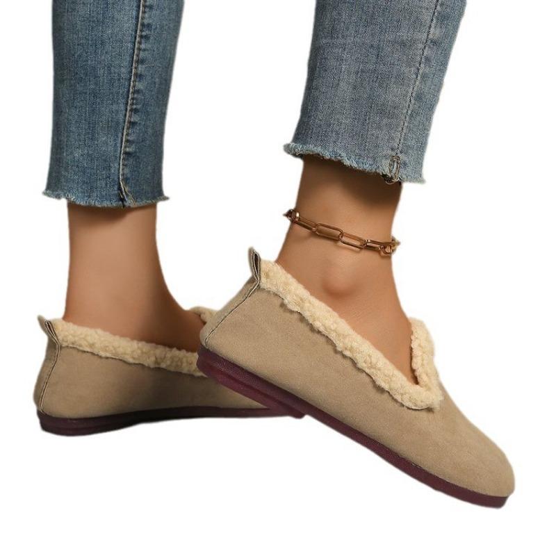 Mao Mao shoes women wear Mary Jane cotton shoes in autumn and winter, gentle wind single shoes in the evening, flat-soled velvet bean shoes