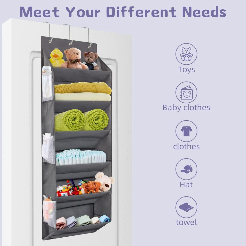 Over the Door Shoe Storage Organizer Hanging Fits 12 Pairs Shoes with 6 Mesh Pockets 6 Deep Large Pockets 50lbs Weight Capacity Behind the Door Shoe