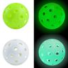 Lichtgevende Pickleball 74 mm Duurzaam Nachtlampje Groene Bal 40 Gaten Buitenwedstrijd Pickleball Ballen Gloeiend in het Donker