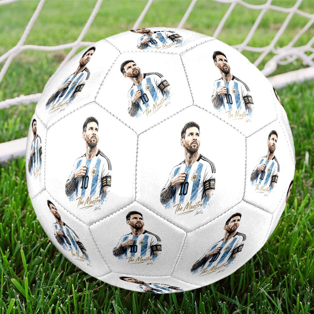 Messi 10 Number Football Jersey Prints Size 5 Football Machine Sewn Indooroutdoor Universal Football Perfect Gift For Sports Enthusiasts