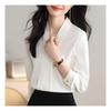 NaVaVa Women Plain Chiffon Long SleeVe Blouse V Neck Nb1661