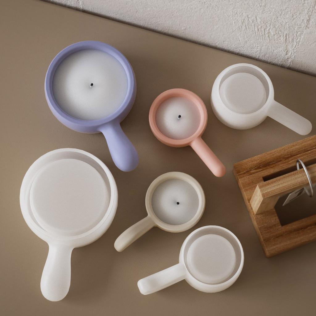 High Quality Silicone Mold for Crafting Unique Handle Candle Holder Pans for DIY Enthusiasts and Home Decors Designers