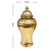 Goldrand Keramik Generaltopf Großer Ingwerglas Vintage Porzellanvase Spitzdeckel Vorratsbehälter Blumenvase Heimdekoration
