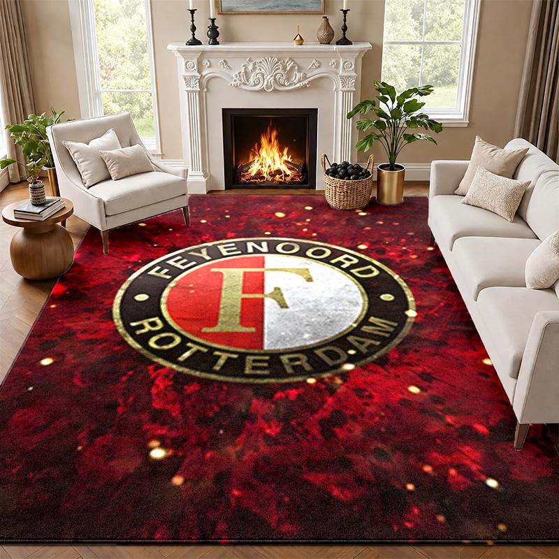 Feyenoord Rotterdam Carpet Door Mat for Living Room or Bedroom Protective Mat Under Chair Office Decoration Christmas Gift Birthday Present