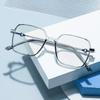 Women Stylish Large Frame Reading Glasses Men's Business Transparent Frame Blue Light Blacking Presbyopic Glasses  Lady's Trendy  Decoration Eyewear
