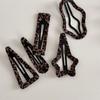 Water Drop Hair Clip Leopard Print Barrette Vintage Hairpin  Headwear