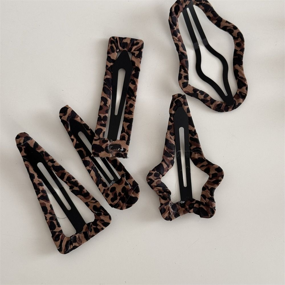 Water Drop Hair Clip Leopard Print Barrette Vintage Hairpin  Headwear