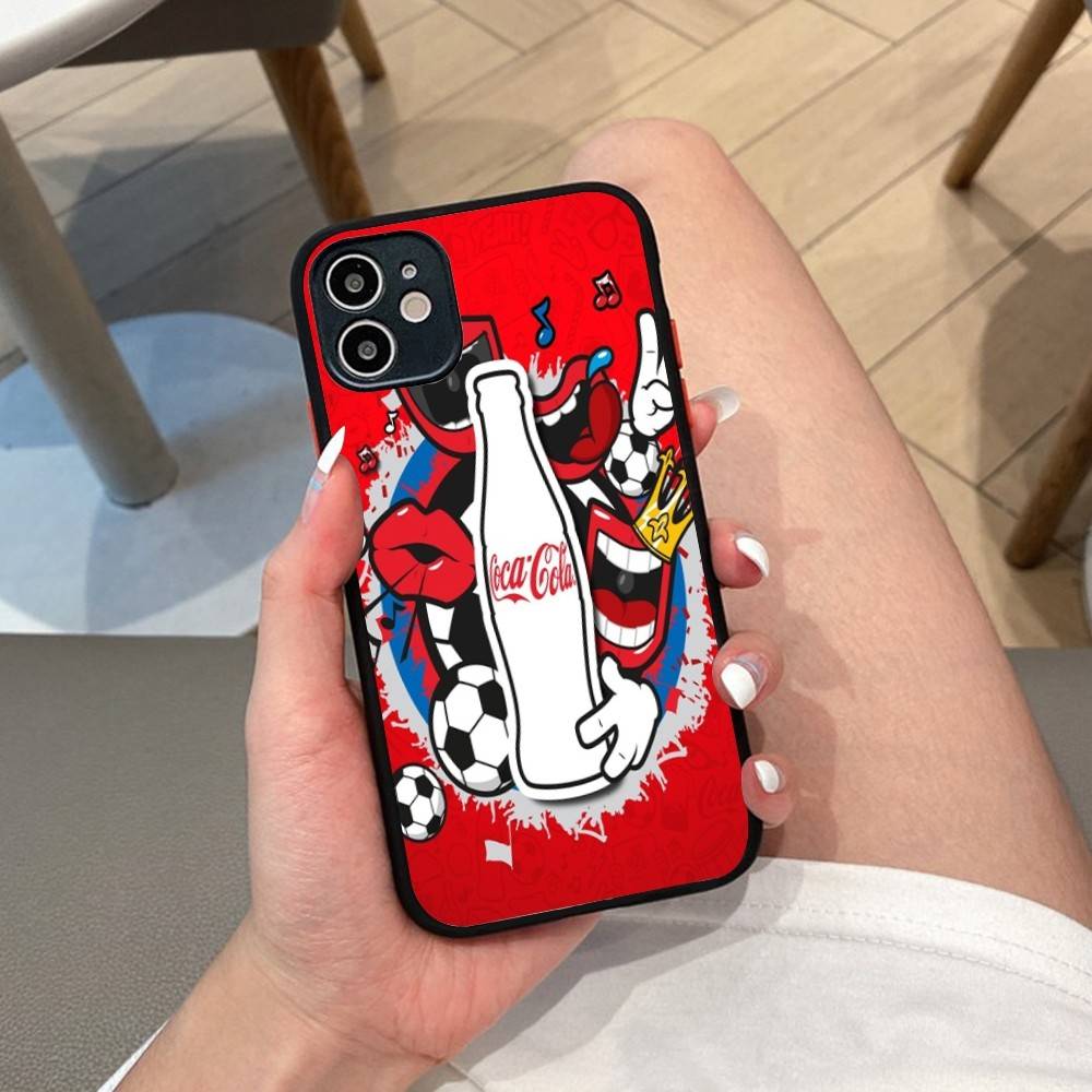 C-Coca C-cola Vintage Logo For IPhone 15 16 Pro Max 11 12 13 14 XS XR X Plus 16E Matte Translucent Phone Cover