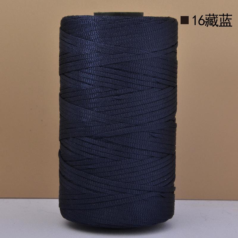 Mercerized Cotton Linen Light Body Ice Silk Flat Belt Wool Hand-Woven Crocheted Diy Hook Bag Hat Seat Cushion Hollow Thread
