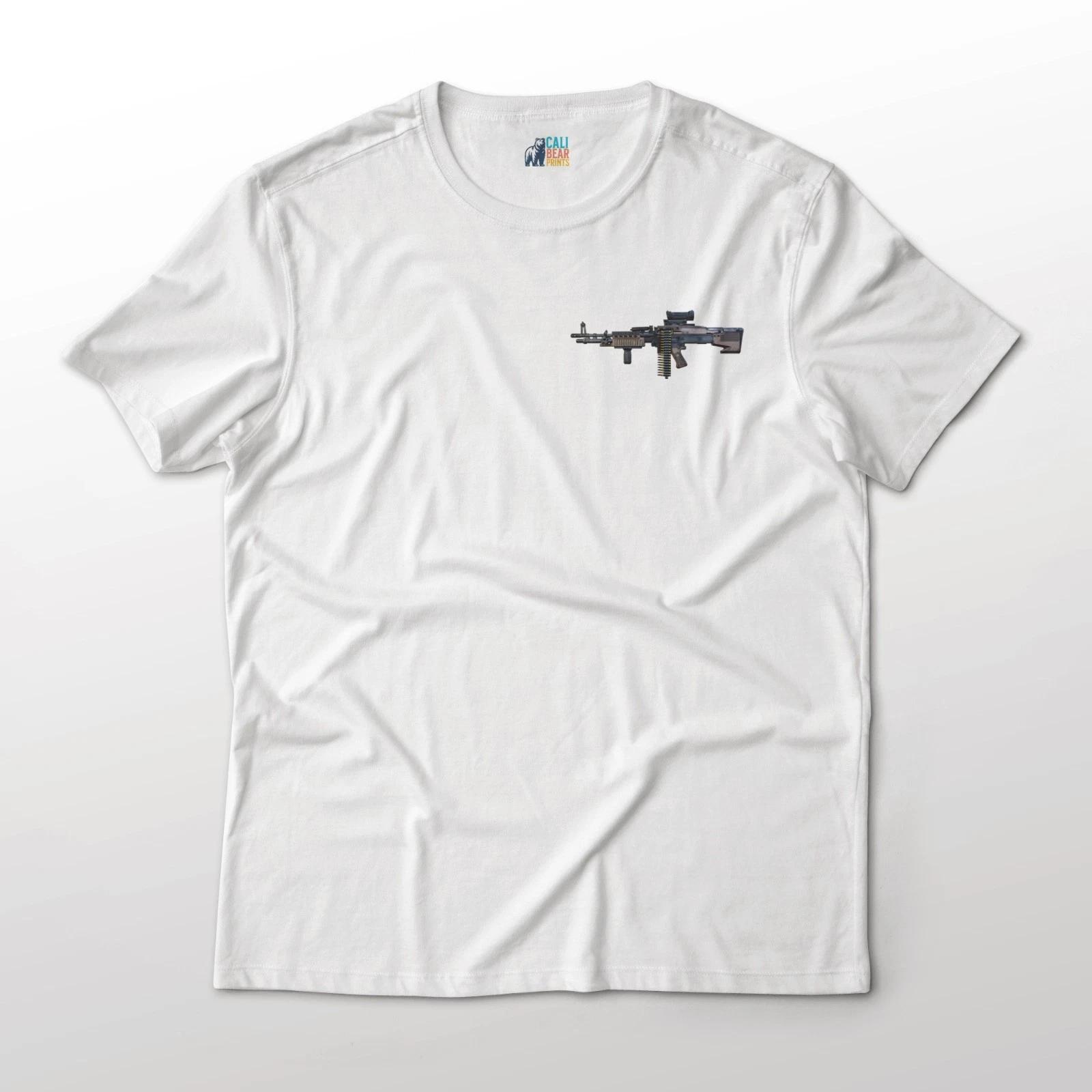 M60E6 Modernized General Purpose Machine Gun Gun Art Chest Graphic T-T-Shirt XL