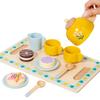 Holz-Rollenspiel-Set für Nachmittagstee - Kinderspielzeug für Rollenspiele, ideal für Teeparty-Rollenspiele und die Entwicklung sozialer Kompetenzen