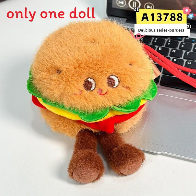 Hamburger Plush Keychain With Scented Beads For Kids And Collectors