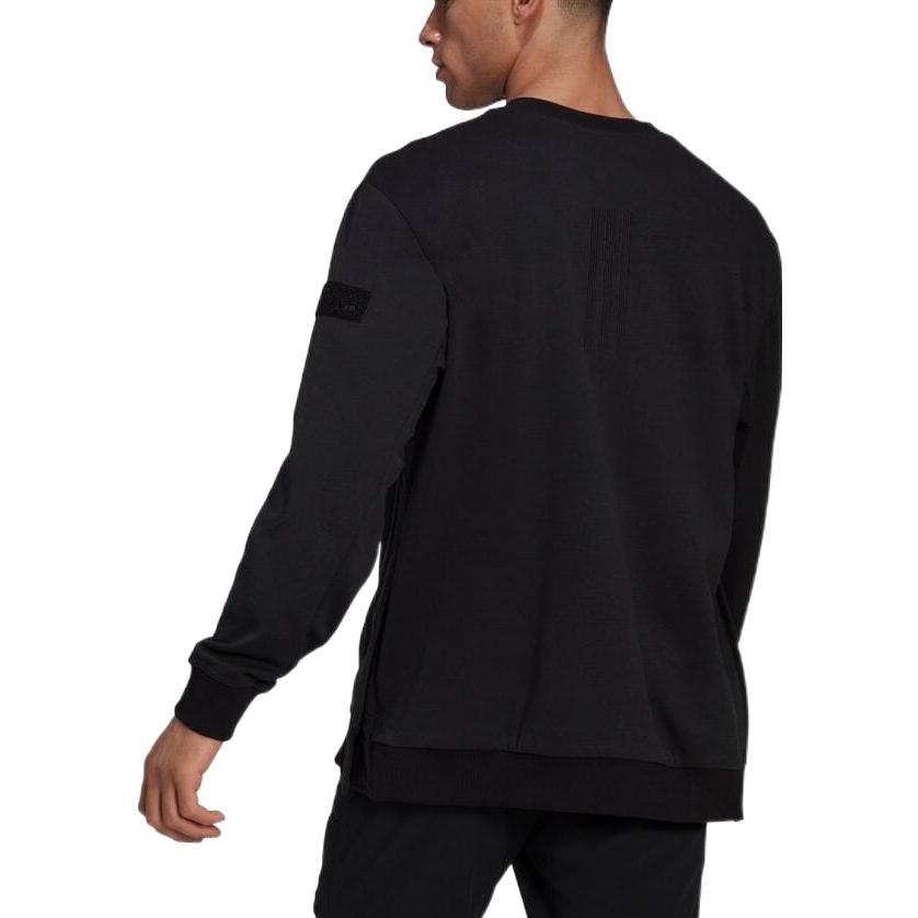 Adidas Casual Crew Neck Sweatshirt Men Tops Black HH8114