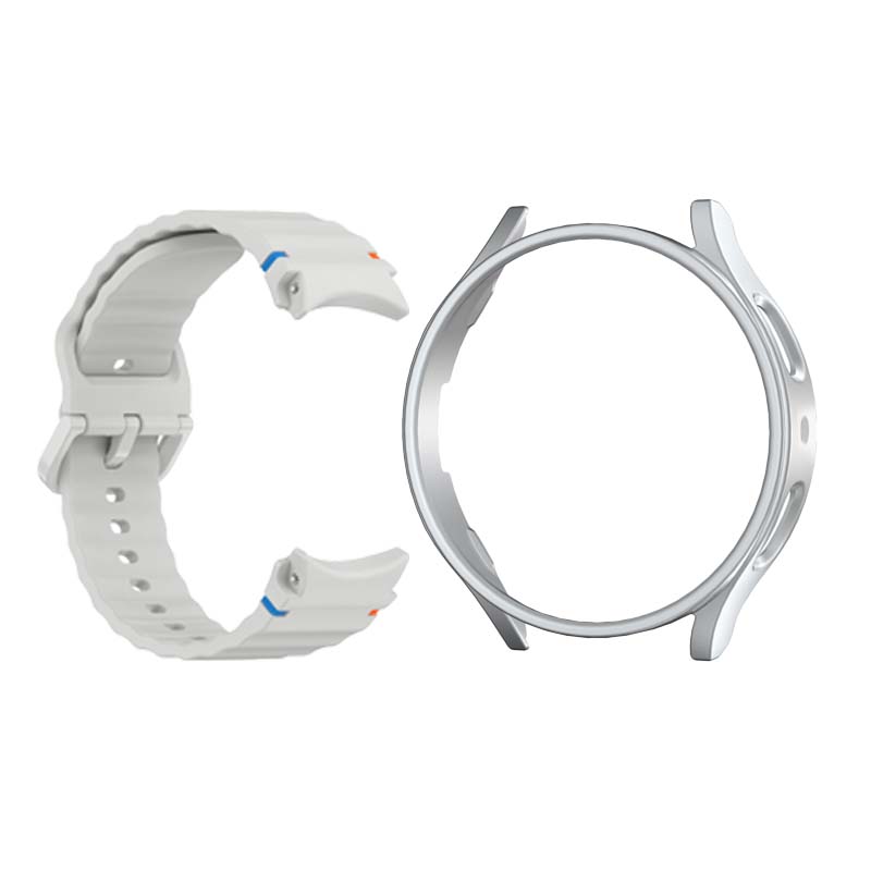 Case+Strap for Samsung Galaxy Watch 7 6 5 4 40mm 44mm Silicone Official Band PC Protector Cover Bumper Galaxy Watch 6 Accessorie