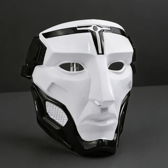 Mască de gardian de închisoare din plastic pentru petrecerea de Halloween, accesoriu de costum distractiv pentru adulți și copii