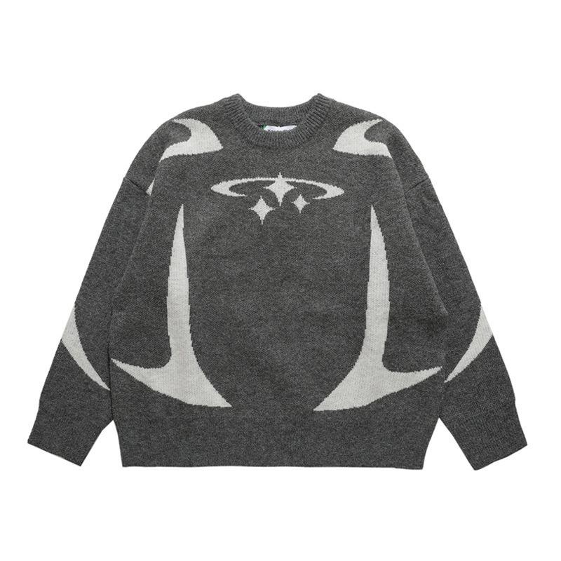 Women Polyester Casual Sweaters Long Sleeve Fashion Print Soft comfortable Skin-friendly Knitwear Loose Pullovers