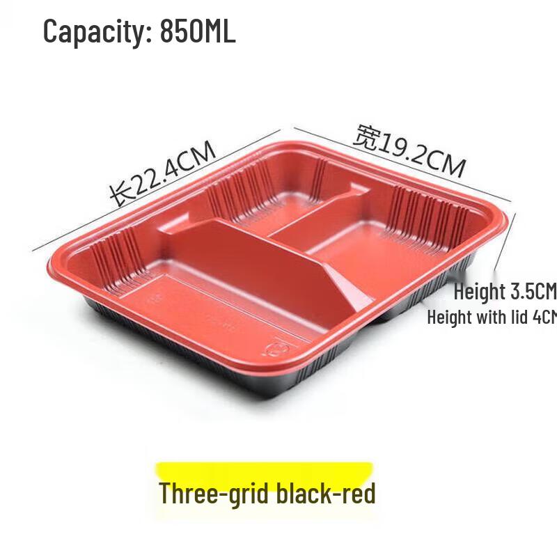 ZLIII Disposable 3-Compartment Meal Prep Containers
