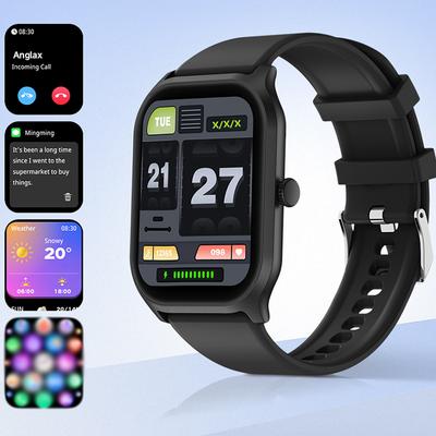 Smartwatch Moda Bluetooth Chiamata Magnetica Ricarica 2.01 Pollici Pressione Sanguigna Sport Fitness Bracciale Donna Orologi IP67 Impermeabile Uomo Smartwatch
