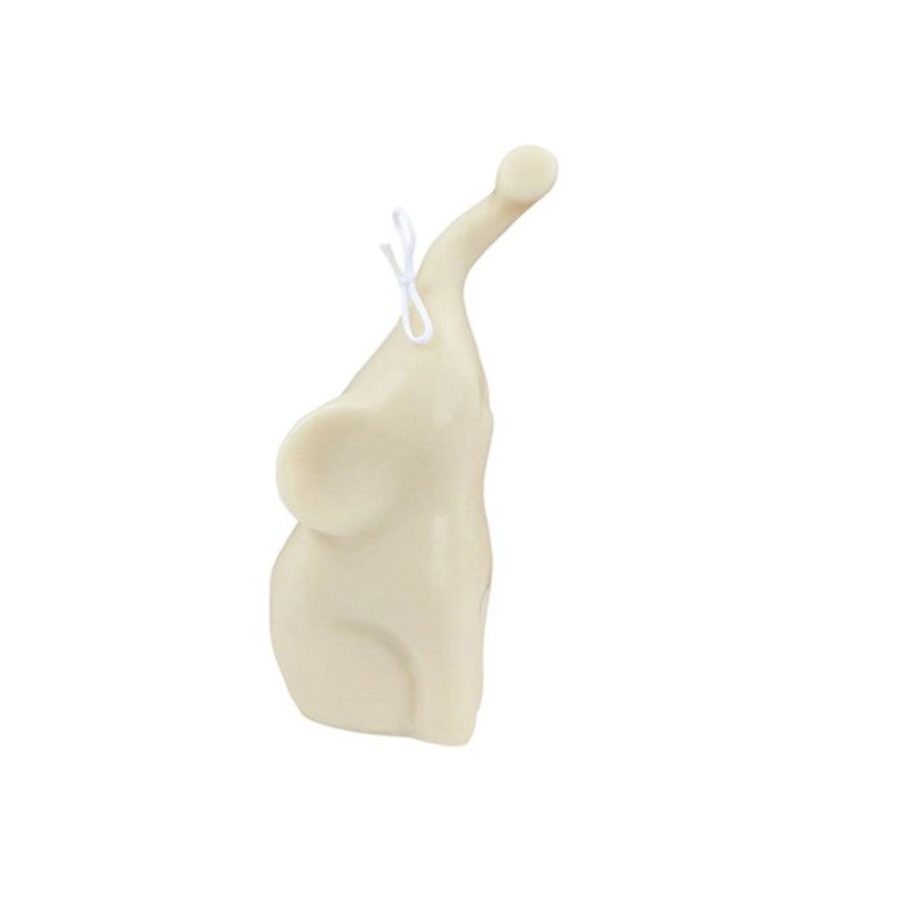 Long Nosed Elephant Silicone Candle Model Animal Gypsum Crystal Drip Resin Decorative Ornament