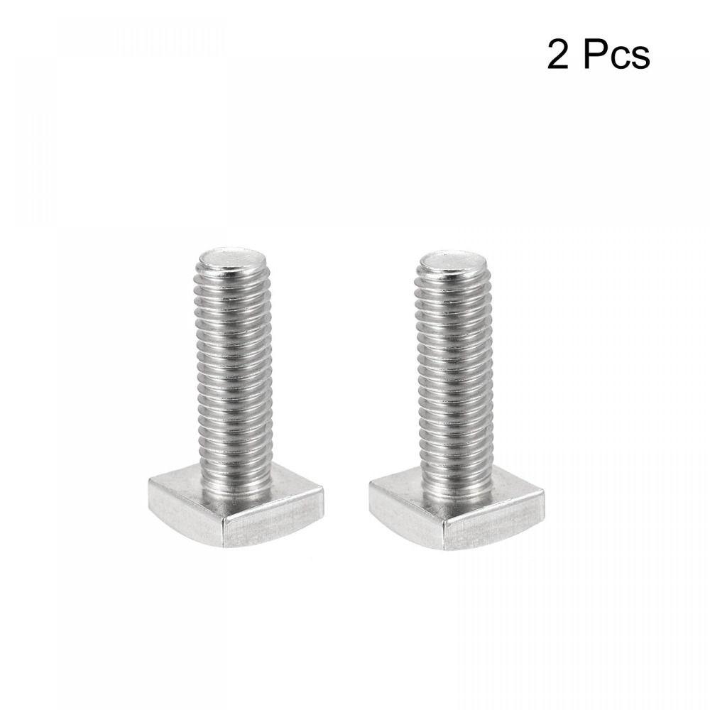

2 шт. Болт с квадратной головкой M6*20 мм, серебристый, с полной резьбой, прочный, квадратные машинные винты 2PCS