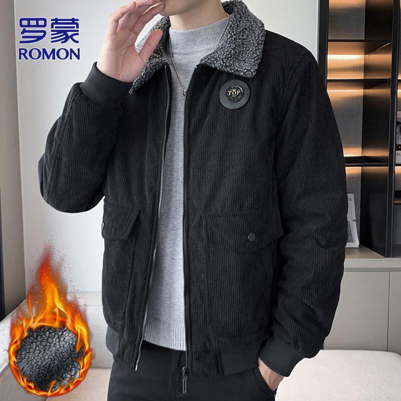 Romon Men's Casual Fleece Jacket