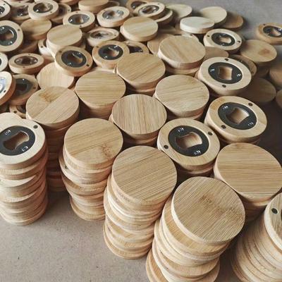 Magnetischer Flaschenöffner aus Bambus und HolzHandgefertigter Flaschenöffner Geeignet für Hochzeitsfeier-Geschenke