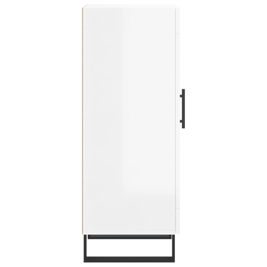 Sideboard High Gloss White 34.5 x 34 x 90 cm Engineered Wood