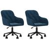VidaXL Lot de 2 Chaises Pivotantes à Manger, Sièges à Dîner, Chaises de Repas, Meubles de de Salle à Manger Cuisine Maison 3103420