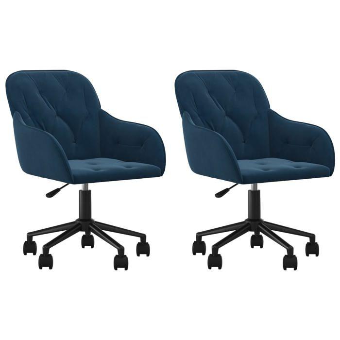 VidaXL Lot de 2 Chaises Pivotantes à Manger, Sièges à Dîner, Chaises de Repas, Meubles de de Salle à Manger Cuisine Maison 3103420