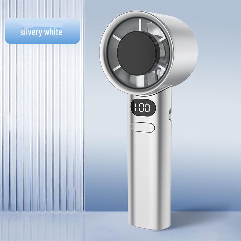 Portable Leafless Handheld USB Fan: Silent, High-Wind Mini Air Conditioner
