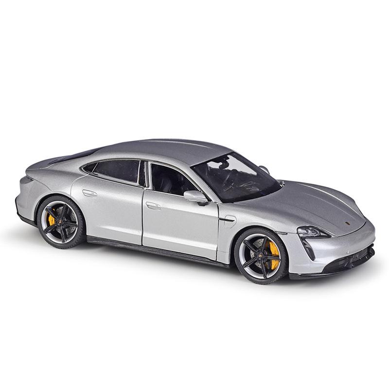 Welly 1/24 Porsche Taycan Turbo S Alloy Car Model Diecasts Metal Toy Sports Car Model High Simulation Collection Childrens Gifts