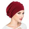 Muslim Women Stretch Sleep Chemo Hat Cotton Beanie Sleep Hijab Turban Headwear Cap Head Wrap for Cancer Hair Loss Accessories