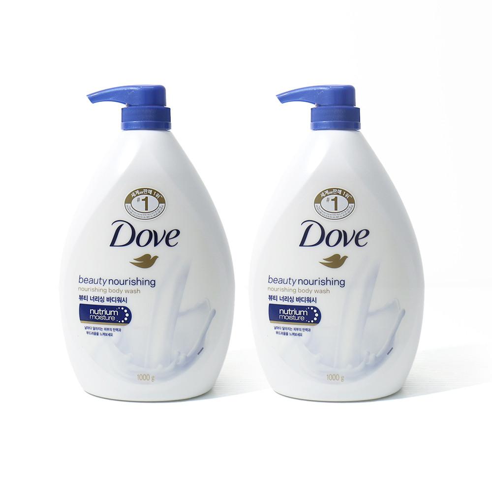 Dove Beauty Nourishing Body Wash 1000g x 2
