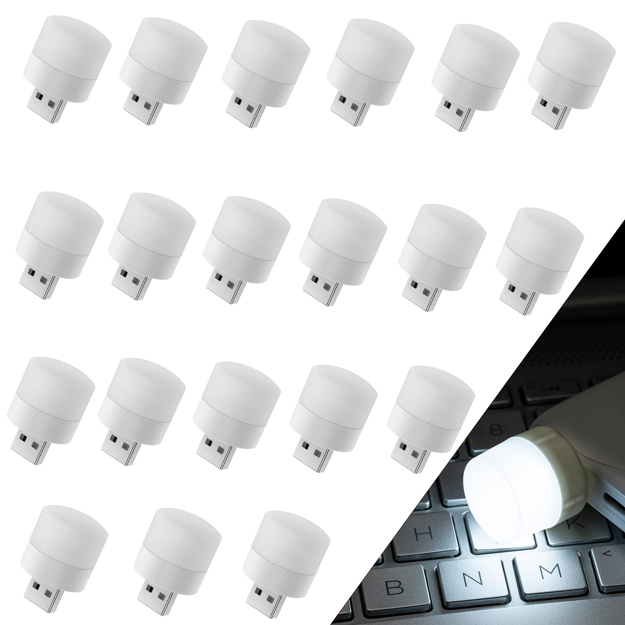 

Mini USB Plug Lamp 5V 1W Super Bright Eye Protection Book Light Computer Mobile Power Charging USB Small LED Night Light 5pcs білий