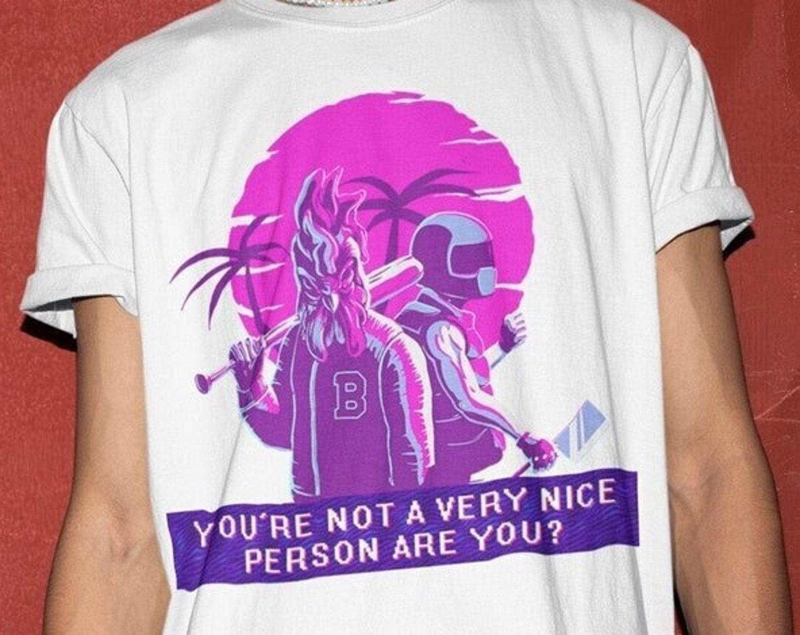 Унисекс Игровая футболка, куртка и байкерская куртка Hotline Miami, Инди-рубашка Ричарда 4XL