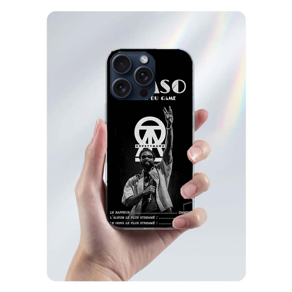 Damso Rapper Clear Phone Case For Iphone 17 Air 16 Pro Max 15 Pro 14 Plus 17E 16E 11 13 12 Mini Cover Cases Fundas Cell TPU Capa