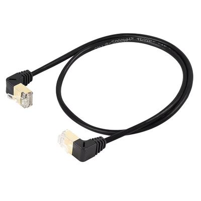SinLoon Upward Angle Cat8 Ethernet 40Gbps 2000MHz Network Plug SFTP Cable Cat8 RJ45 Connector Gaming LAN Cable for Router To 90-degree Cable,