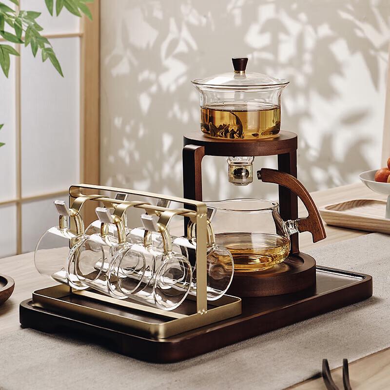 Geenas Automatic Magnetic Glass Tea Set