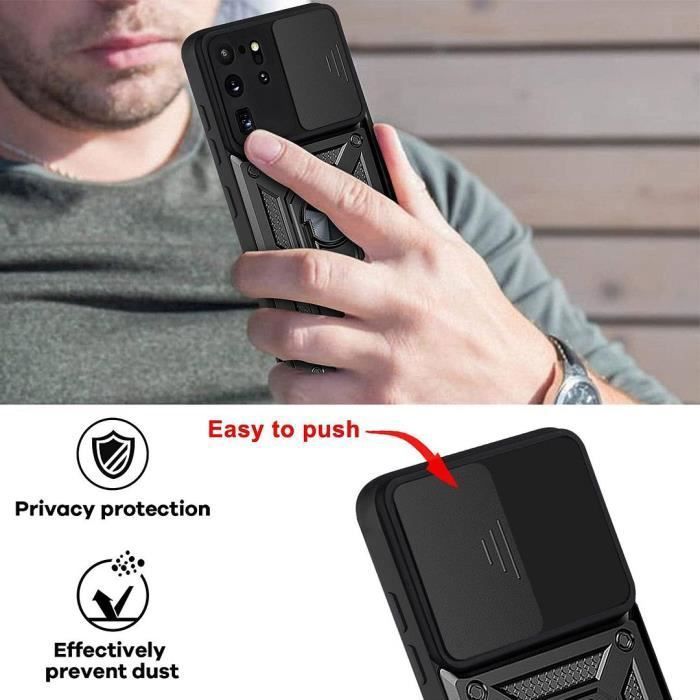 Coque de Protection - PROSHOP - Samsung S20 Ultra - Noir - Anti-Rayure - Bordure Renforcée