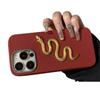 Snake-shaped Small Golden Apple 16 Pro Max/15 Pro Shockproof 12 Pro Trendy 13 Pro Phone Case 14 Pro New Model